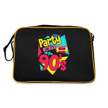 90s Party Cassette 90s Retro Gift - Retro Bag - black/gold - Back