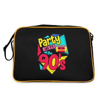 90er Jahre - Retro Tasche - Schwarz/Gold - Hinten