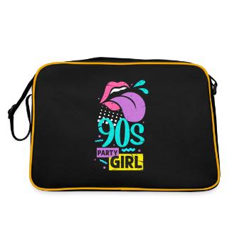 90s Girl Woman 90s Girl Party Gift - Retro Bag - black/gold - Back