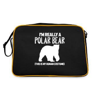 Polar Bear Polar Bear Polar Bear Bear Costume Gift - Retro Bag - black/gold - Back