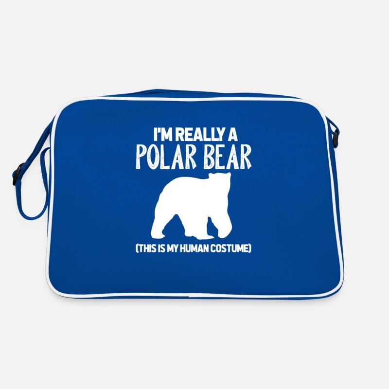 Eisbär Polar Bear Polarbär Bär Kostüm Geschenk Retro Tasche