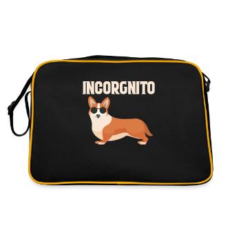 Corgi - Retro Tasche - Schwarz/Gold - Hinten