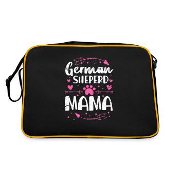 Cadeau de chien d'amour berger allemand - Sac Retro - noir/or - Dos