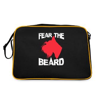 Cadeau de chiens chien d'amour barbe Schnauzer - Sac Retro - noir/or - Dos