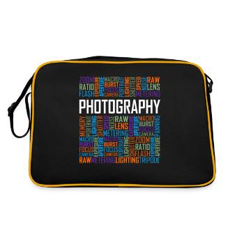 Photography Words - Retro Bag - black/gold - Back