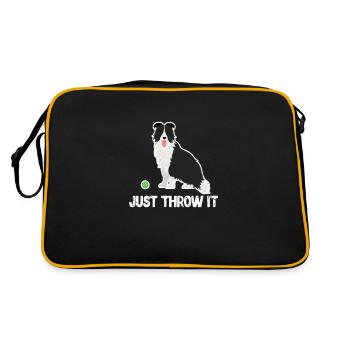 Border collie - Retro Bag - black/gold - Back
