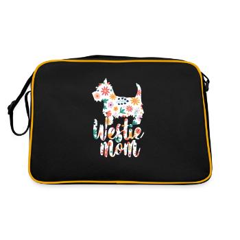 Westie West Highland White Terrier - Sac Retro - noir/or - Dos