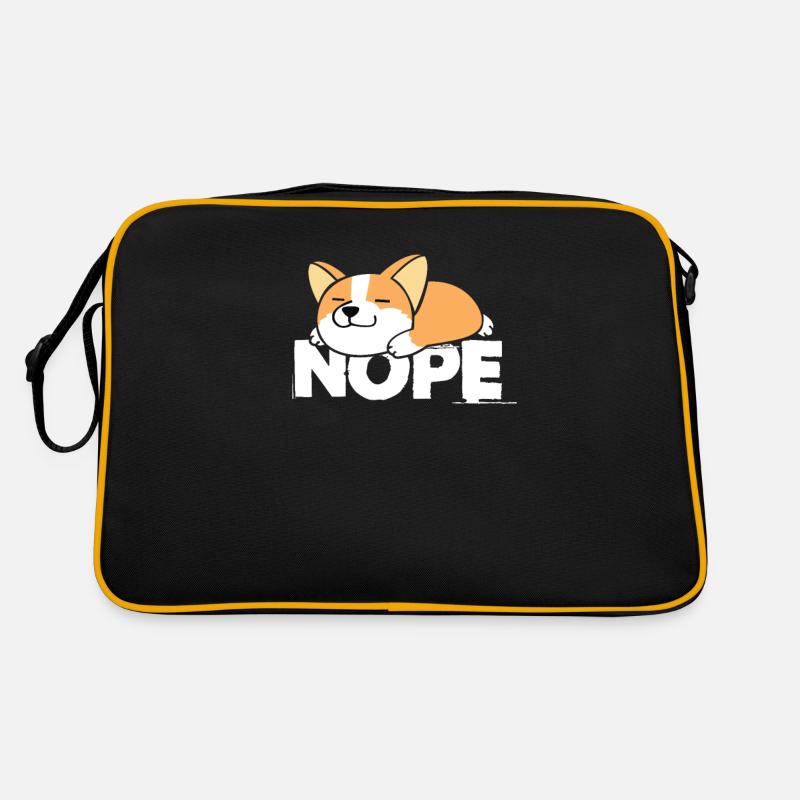 Corgi - Retro Tasche - Schwarz/Gold