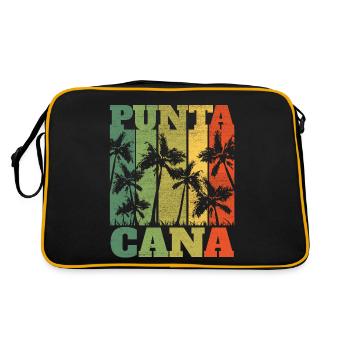 Punta Cana Dominican Republic Retro Gift - Retro Bag - black/gold - Back