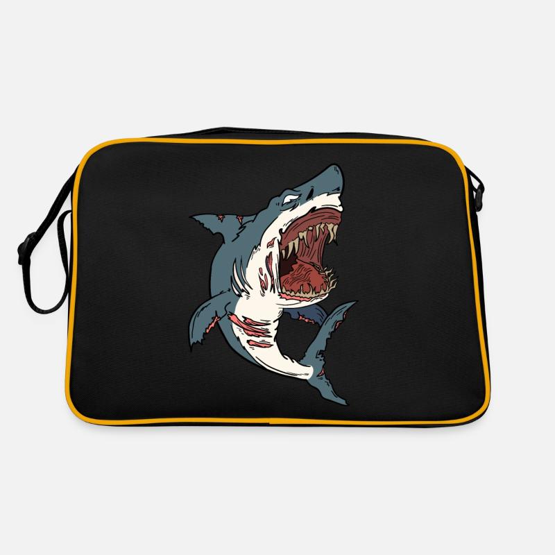 Cadeau de zombie Halloween effrayant requin requin Sac Retro