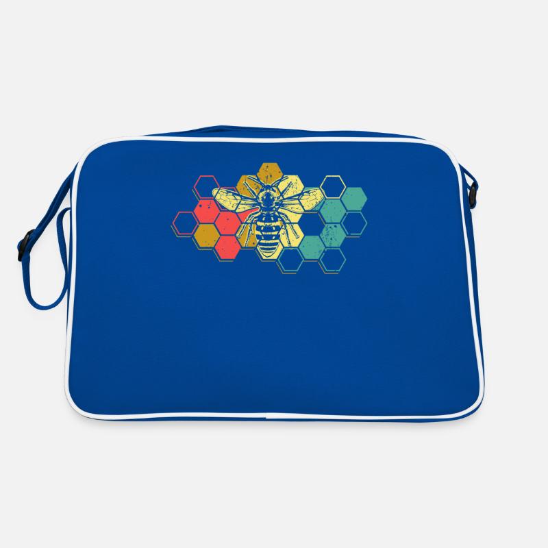 Bee Bees Honeycombs Retro Vintage Honey Gift Retro Bag