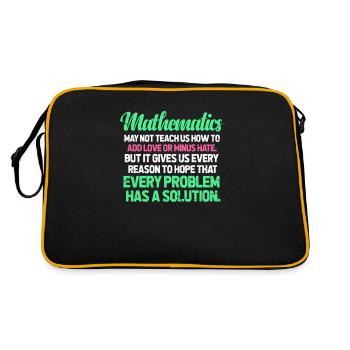 Math math prof enseignant algèbre école pi cadeau - Sac Retro - noir/or - Dos