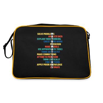 Math math prof enseignant algèbre école pi cadeau - Sac Retro - noir/or - Dos