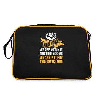 Social Worker Social Worker Social Pedagogue - Retro Bag - black/gold - Back