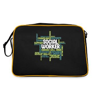 Social Worker Social Worker Social Pedagogue - Retro Bag - black/gold - Back