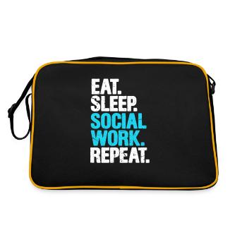 Social Worker Social Worker Social Pedagogue - Retro Bag - black/gold - Back