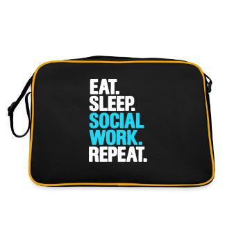 Social worker - Retro Bag - black/gold - Back