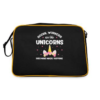 Social Worker Social Worker Social Pedagogue - Retro Bag - black/gold - Back
