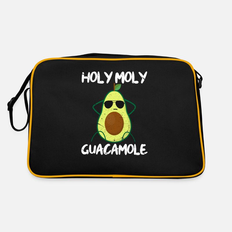 Avocado - Retro Tasche - Schwarz/Gold