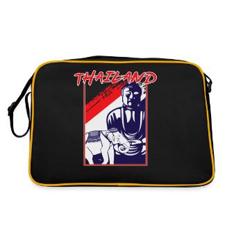 Cadeau voyage pays - Sac Retro - noir/or - Dos