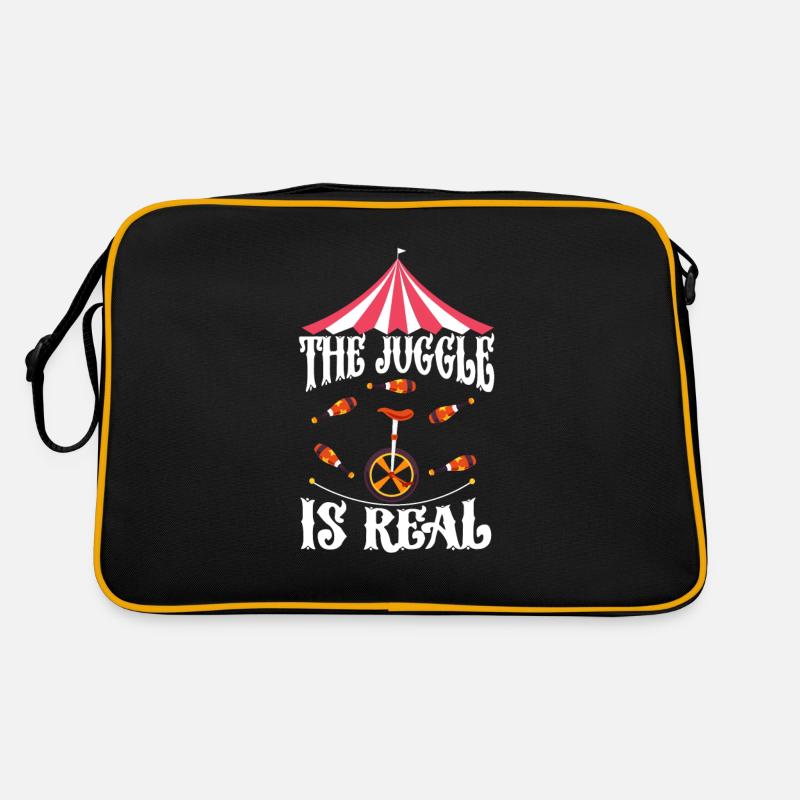 Zirkus - Retro Tasche - Schwarz/Gold