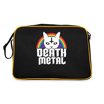 Satanism Satan Death Metal Lucifer Gift - Retro Bag - black/gold - Back