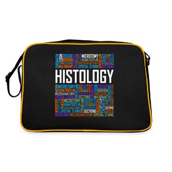 Histology Words - Retro Bag - black/gold - Back