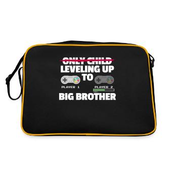 Grosser Bruder - Retro Tasche - Schwarz/Gold - Hinten