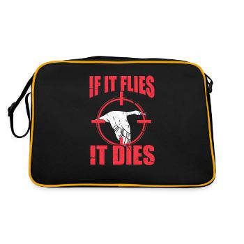 Jagd - Retro Tasche - Schwarz/Gold - Hinten