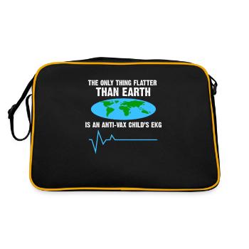 Flat Earth Flat Earth Conspiracy Gift - Retro Bag - black/gold - Back