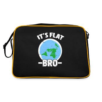 Flat Earth Flat Earth Conspiracy Gift - Retro Bag - black/gold - Back