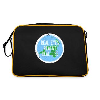 Flat Earth Flat Earth Conspiracy Gift - Retro Bag - black/gold - Back