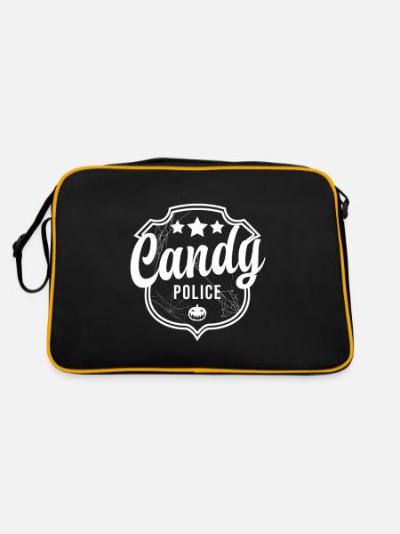 Déguisement déguisement policier Halloween - Sac Retro - noir/or - Dos