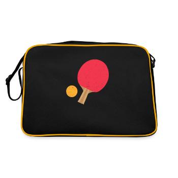 Table Tennis Ping Pong Ping Pong Gift - Retro Bag - black/gold - Back