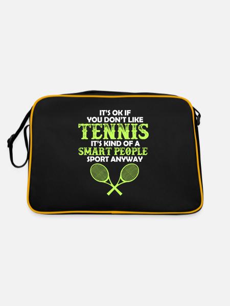 Joueur de tennis Tennis Raquette de tennis Court de tennis - Sac Retro - noir/or - Dos