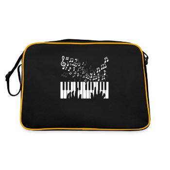 Piano Piano Pianist Musician Classical Gift - Retro Bag - black/gold - Back
