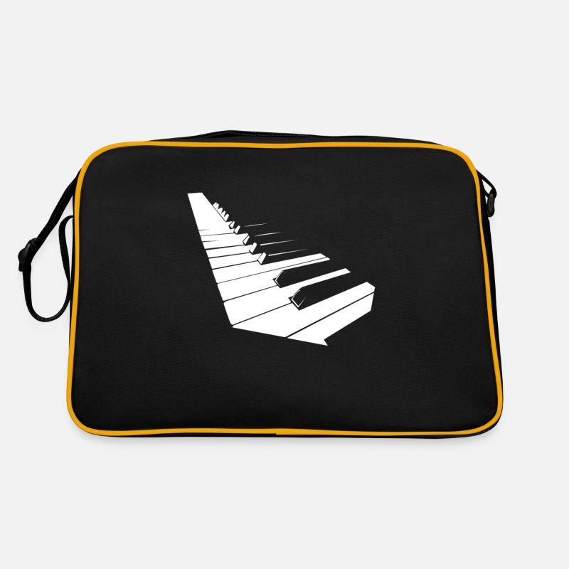 Piano - Retro Tasche - Schwarz/Gold