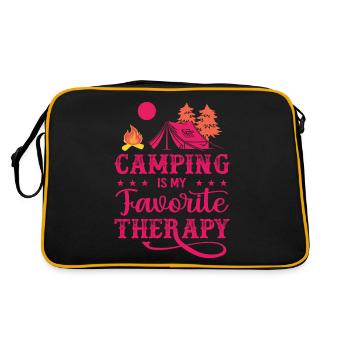 Camping Is My Favorite Therapy py - Retro Bag - black/gold - Back