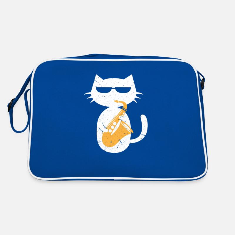 Chat saxophone Sac Retro