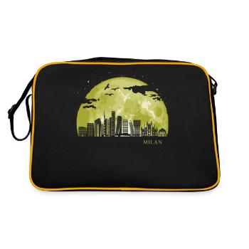 MILAN Moon Light Night Stars Skyline - Retro Bag - black/gold - Back