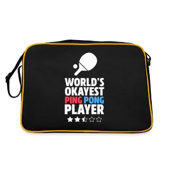 Ping pong table tennis ping pong gift - Retro Bag - black/gold - Back