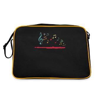 flûte - Sac Retro - noir/or - Dos