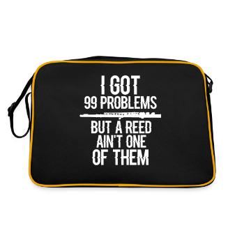 Flûte Flûte Flûtes Flûtes Orchestre Musique Cadeau - Sac Retro - noir/or - Dos