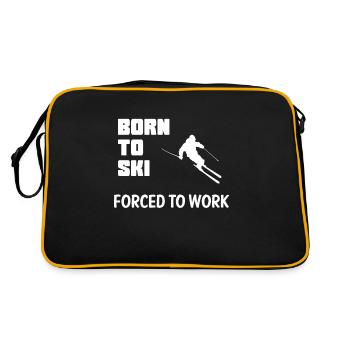 Skiing Skiing Skiing Skiing Skiing Berg - Retro Bag - black/gold - Back