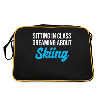 Skiing Skiing Skiing Skiing Skiing Berg - Retro Bag - black/gold - Back