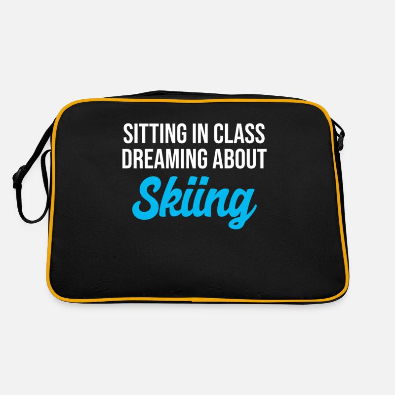 Skiing Skiing Skiing Skiing Skiing Berg Retro Bag