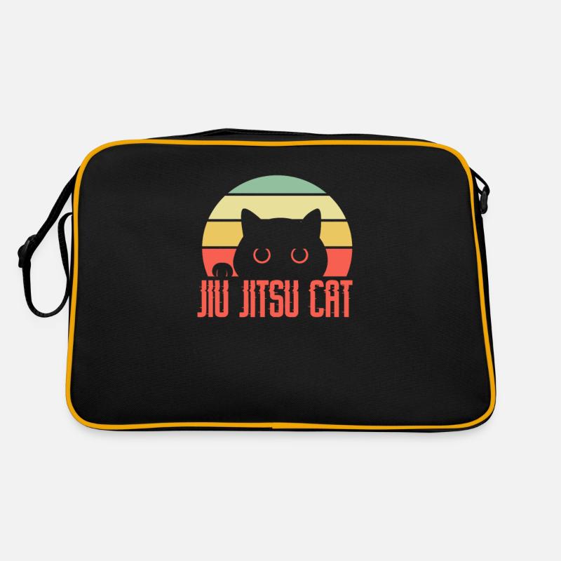 Jiujitsu Katze Retro Jiu Jitsu Kampfkunst Kampf Retro Tasche