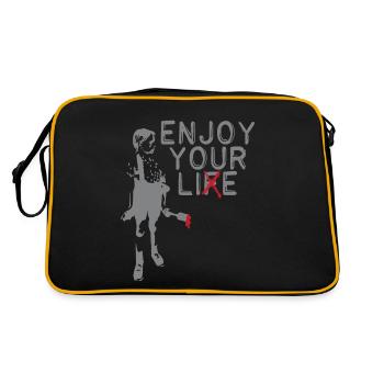 Enjoy your Life (Lie) Rebellion Truth Faith - Retro Bag - black/gold - Back