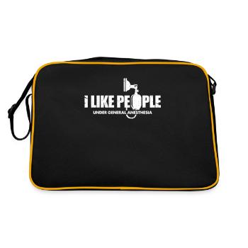 Anesthesiologist Anesthesiologist Narcosis Hospital - Retro Bag - black/gold - Back