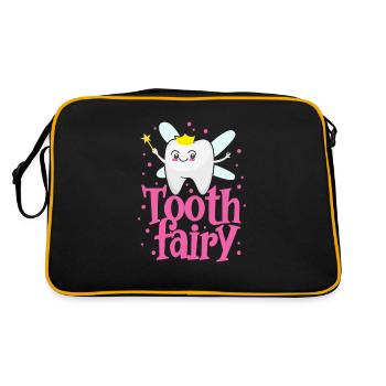 Dent fée dentiste Dentiste Dents Dent cadeau - Sac Retro - noir/or - Dos